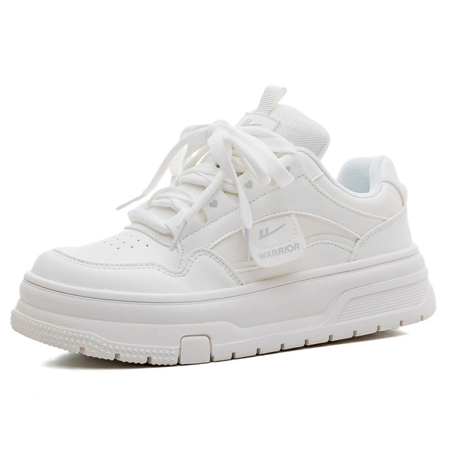 Warrior Athletic Shoes Synthetic Leather Cushioning, Wear Resistant Low top Skateboard Shoes Women's