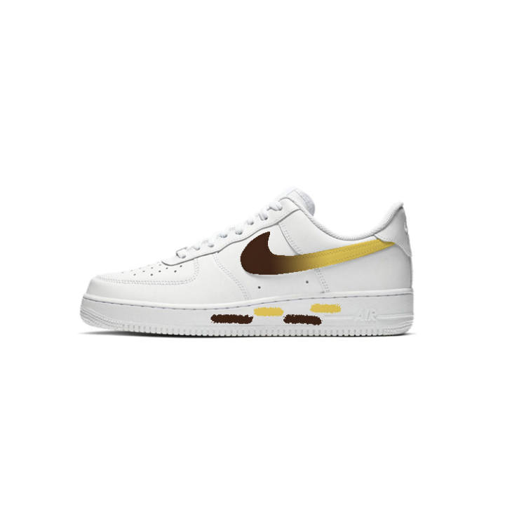 Nike Nike Air Force 1 Raw Chocolate Pudding Abrasion Resistant Abrasion Resistant Low top Skateboard Shoes Unisex