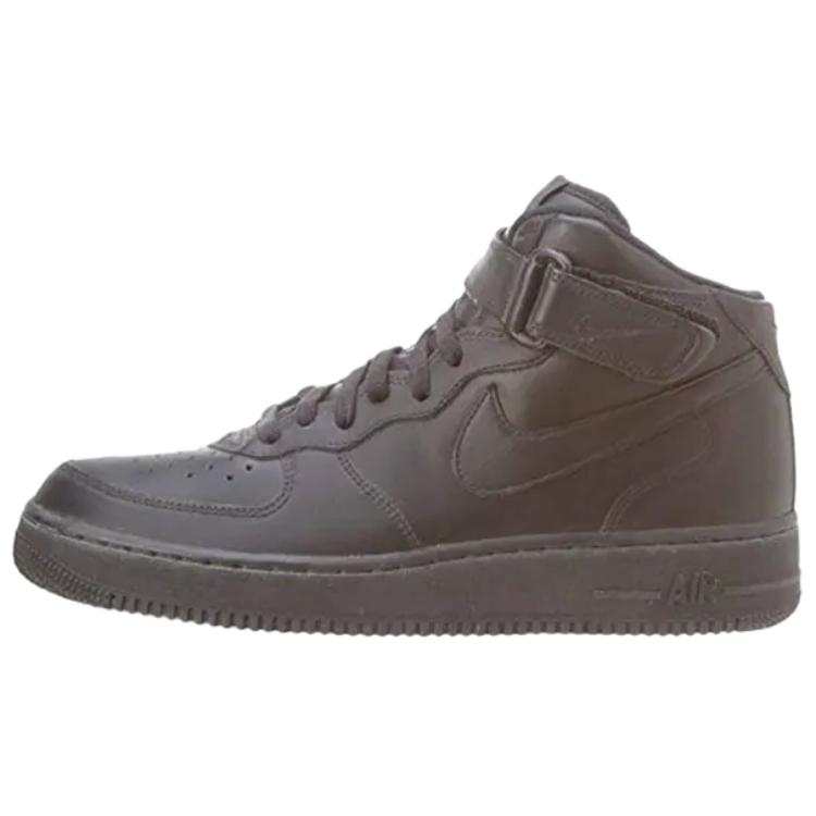 Nike Nike Air Force 1 Abrasion Resistant Mid top Skateboard Shoes Men's Brown