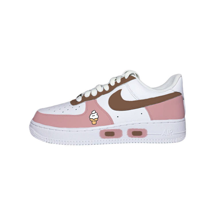 Nike Nike Air Force 1 Pink Love Song Low top Skateboard Shoes Women's White Pink Brown