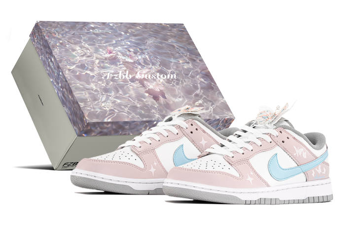 Nike Nike Dunk Slip Resistant Slip Resistant Low top Skateboard Shoes Women's Blue Pink