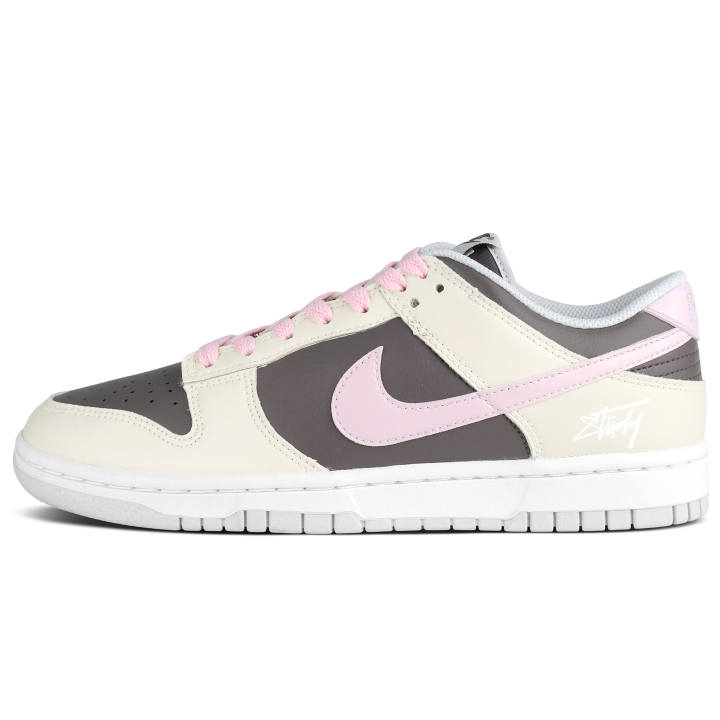 Nike Nike Dunk Low Love Random Code Abrasion Resistant Abrasion Resistant Low top Skateboard Shoes Unisex Beige Pink