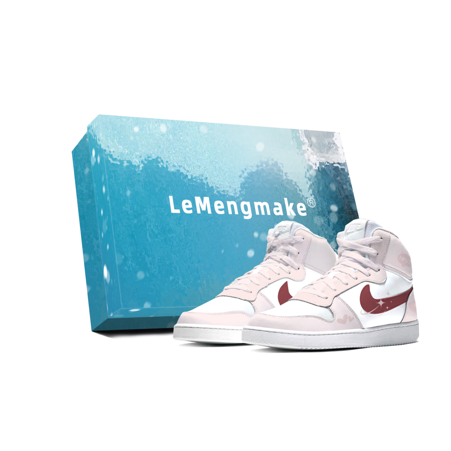 Nike Nike EBERNON Lemon Joy Abrasion Resistant Mid top Skateboard Shoes Women's Pink