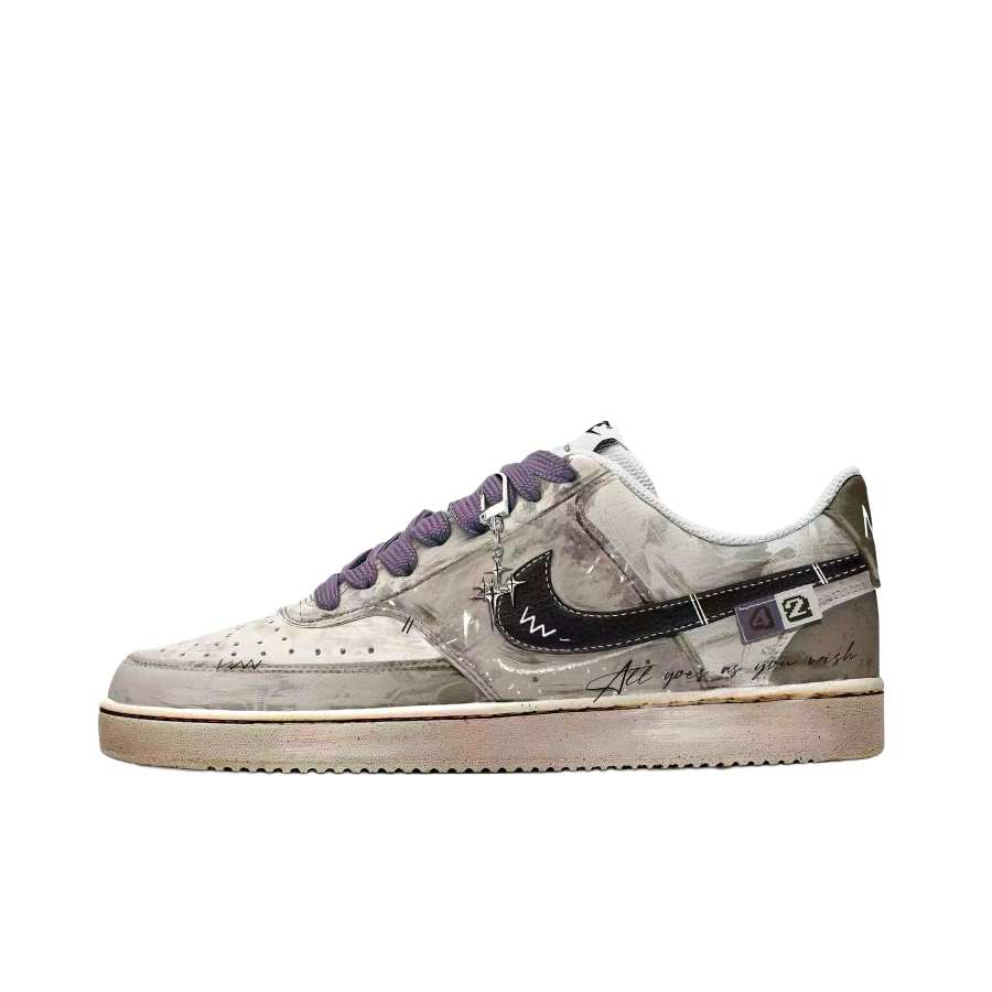 Nike Nike Court Vision 1 Plan To Be Best Selling, Free Verse Abrasion Resistant Low top Skateboard Shoes Unisex Brown