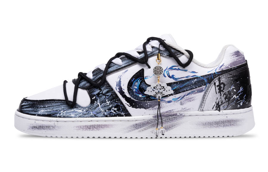 Nike Nike EBERNON Shen Gongbao, The Spirit Of China Slip Resistant Low top Skateboard Shoes Women's Blue White