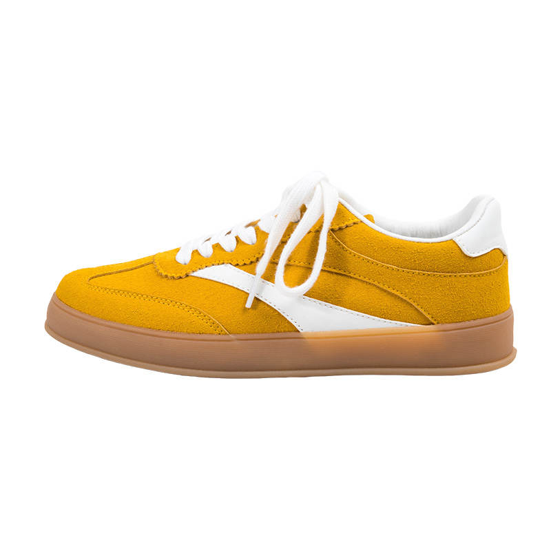 OYNN Natural Oh, Little Sweetie Wear resistant And Lightweight Low top Skateboard Shoes Women's Yellow