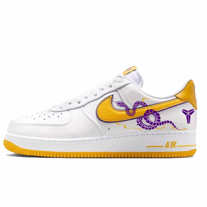 Nike Kobe Bryant x Nike Air Force 1 Slip Resistant Low top Skateboard Shoes Men's Yellow