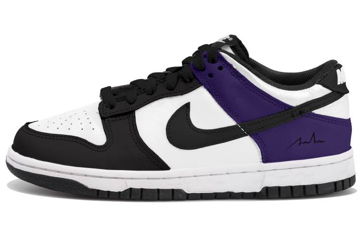 Nike Nike Dunk Low top Skateboard Shoes Unisex Black Purple