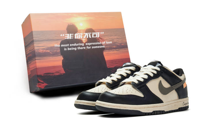 Nike Nike Dunk Abrasion Resistant Low top Skateboard Shoes Unisex Beige Gray Brown
