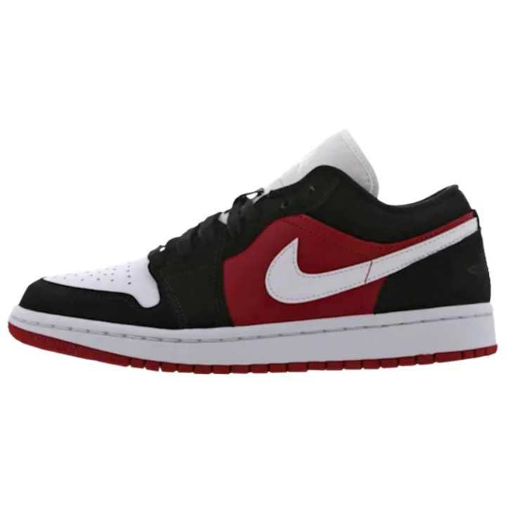 Jordan Jordan Air Jordan 1 Leather Abrasion Resistant Low top Skateboard Shoes Women's Black Red