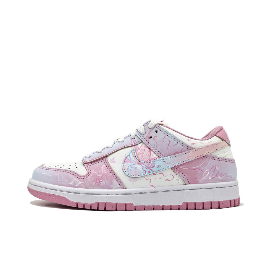Nike Nike Dunk Butterfly Feather Nichang Abrasion Resistant Low top Skateboard Shoes Women's Pink