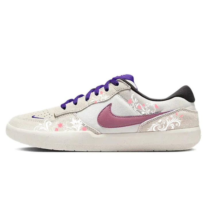 Nike Nike SB Force 58 Slip Resistant Abrasion Resistant Low top Skateboard Shoes Unisex Beige Pink