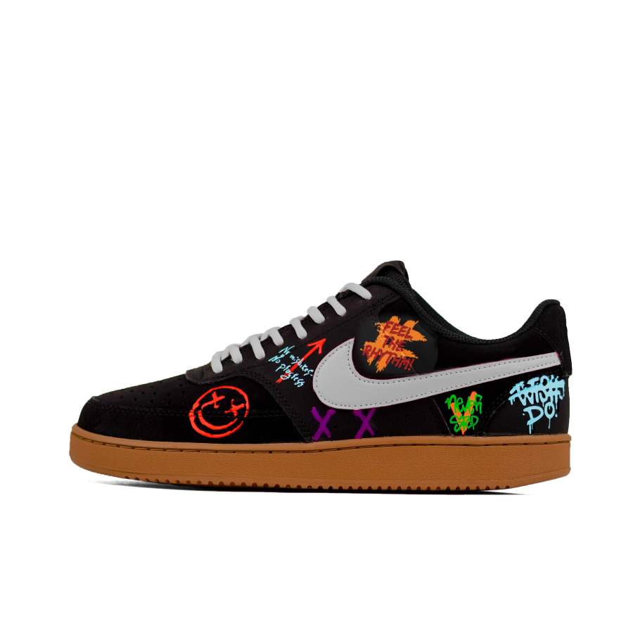 Nike Nike Court Vision 1 Abrasion Resistant Breathable Abrasion Resistant Breathable Low top Skateboard Shoes Men's Black