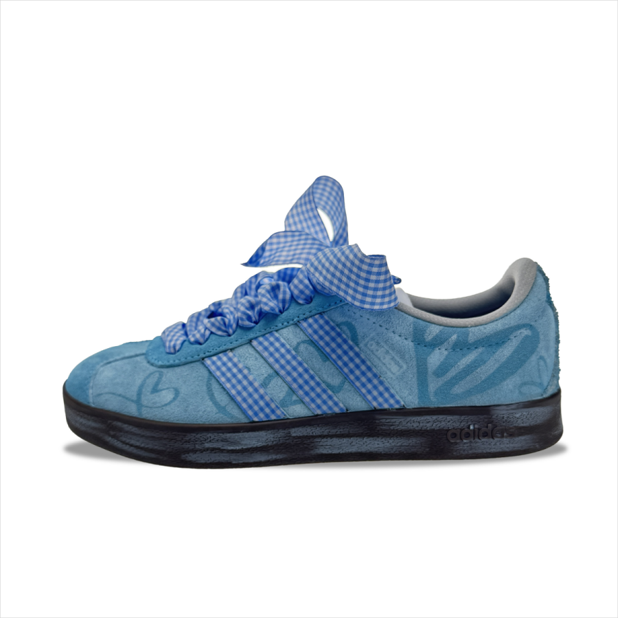Adidas Adidas VL COURT 2.0 Abrasion Resistant Low top Skateboard Shoes Unisex Blue
