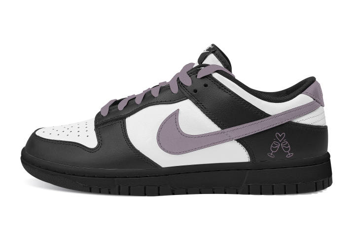Nike Nike Dunk Love Confession Abrasion Resistant Low top Skateboard Shoes Unisex Black White