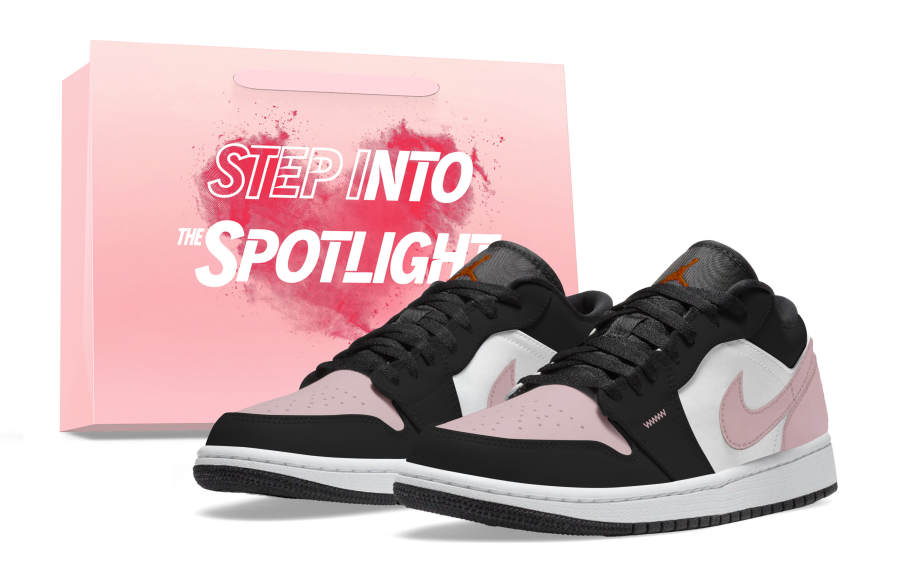 Jordan Jordan Air Jordan 1 Abrasion Resistant Low top Skateboard Shoes Women's Sweet Pink