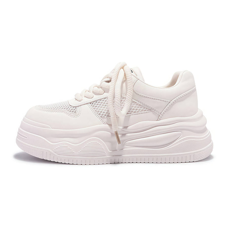 DINGGU Abrasion Resistant Coverage Low top Skateboard Shoes Women's Ecru