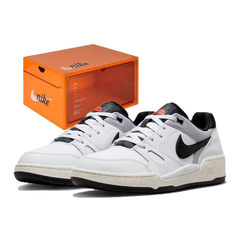 Nike Nike Full Force Low Slip Resistant Abrasion Resistant Low top Skateboard Shoes Men's White Black