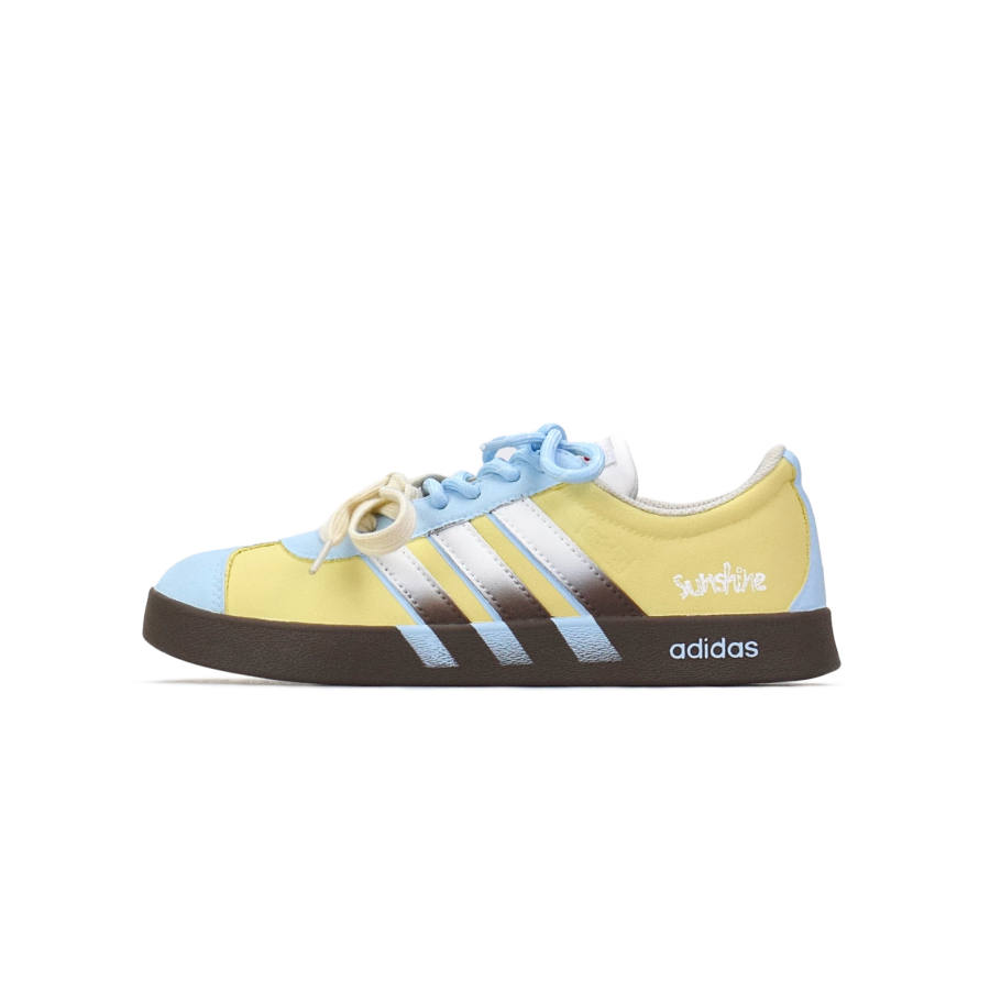Adidas Adidas VL COURT 2.0 Cushioning, Wear Resistant Low top Skateboard Shoes Unisex Blue Yellow