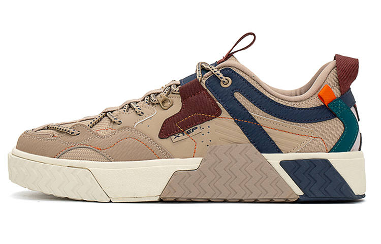 XTEP Textile, Synthetic Leather Slip Resistant, Abrasion Resistant, Lightweight Cushioning Low top Skateboard Shoes