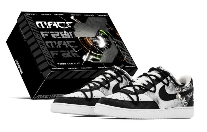 Nike Nike Court Vision 1 Box, Datura Cushioning Low top Skateboard Shoes Men's Black