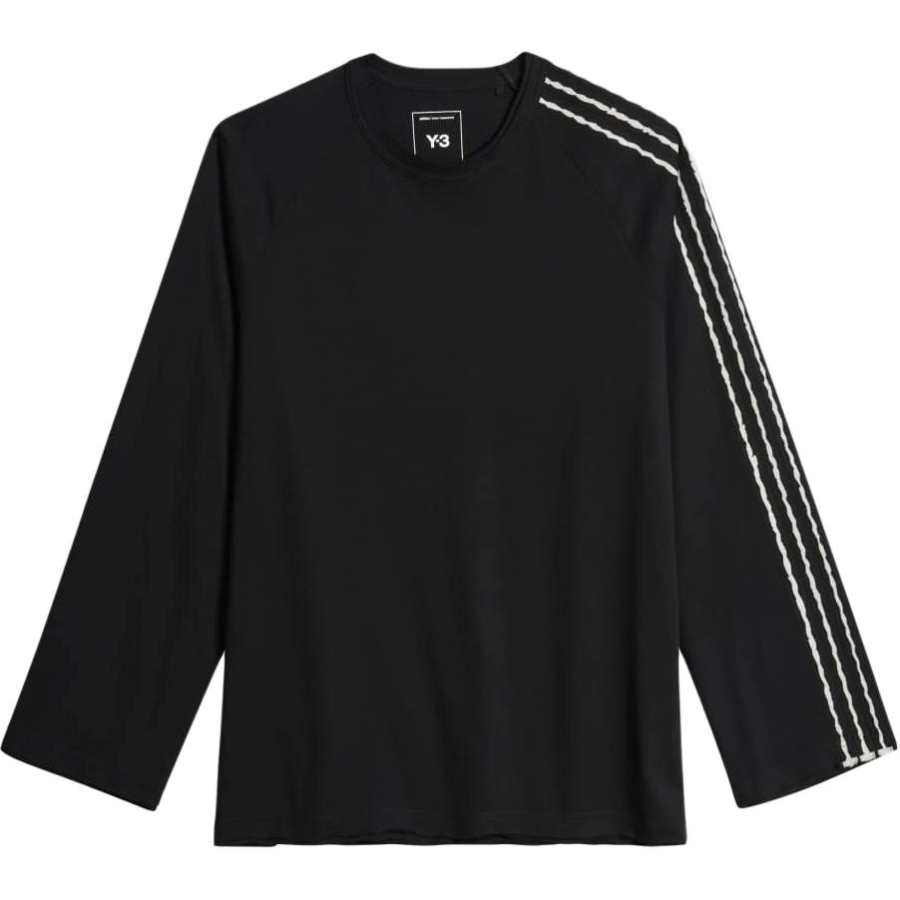 Y-3 Raw Edge 3-Stripes Long Sleeve T-Shirt