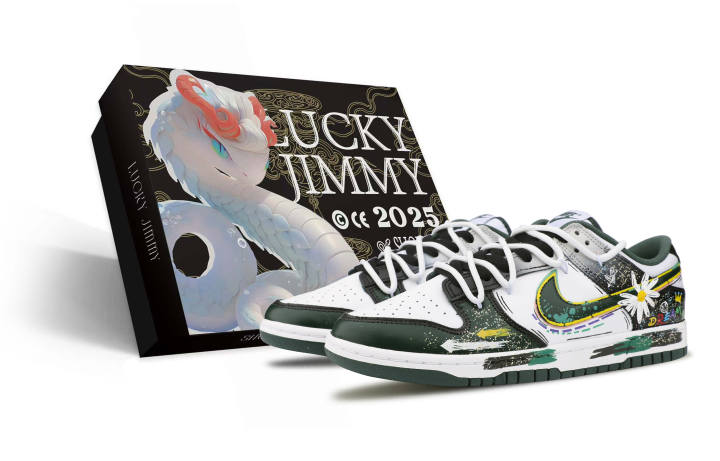 Nike Nike Dunk Abrasion Resistant Low top Skateboard Shoes Unisex White Green