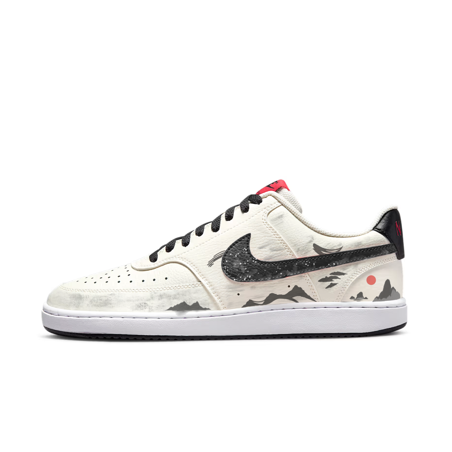 Nike Nike Court Vision 1 Abrasion Resistant Abrasion Resistant Low top Skateboard Shoes Men's Black White