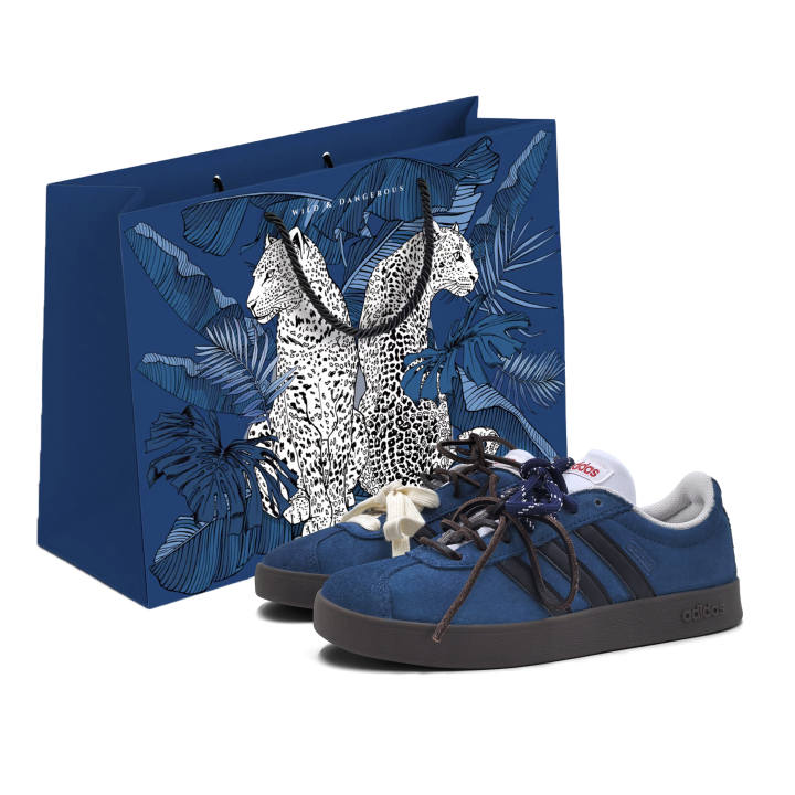 Adidas Adidas VL COURT 2.0 Skateboard Shoes Unisex Low Top Blue/Black