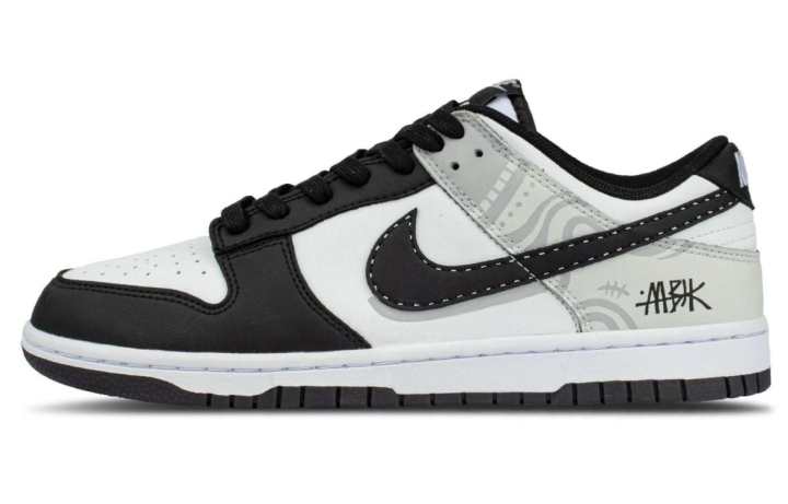 Nike Nike Dunk Leather Low top Skateboard Shoes Unisex Black White
