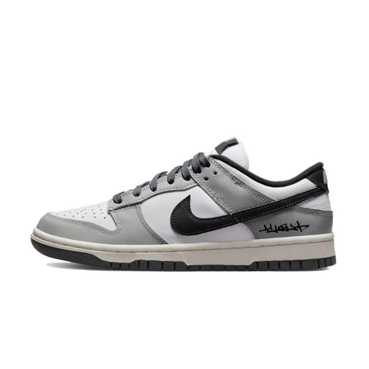 Nike Nike Dunk Black Hook Shadow Leather Abrasion Resistant Low top Skateboard Shoes Unisex