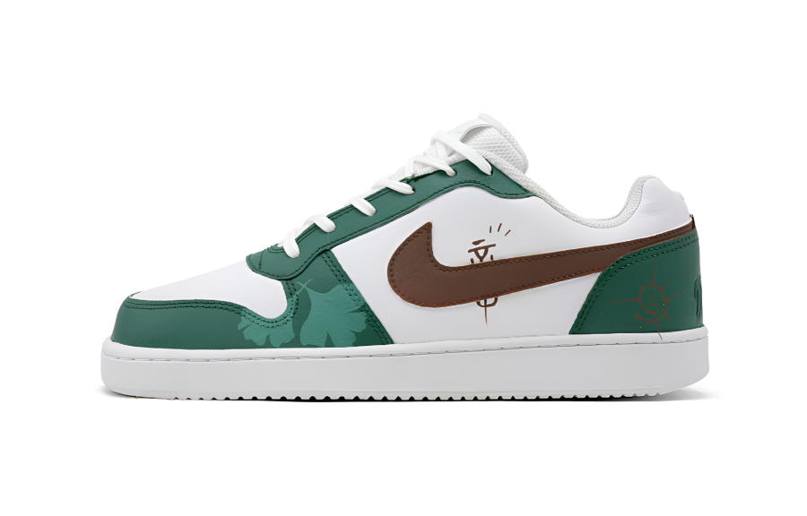 Nike Nike EBERNON Land Of Luck Abrasion Resistant Low top Skateboard Shoes Unisex White Green
