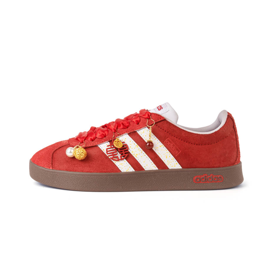 Adidas Neo VL Court Lifestyle Slip Resistant Abrasion Resistant Low top Skateboard Shoes Unisex Red