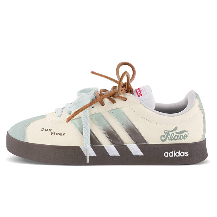 Adidas Adidas VL COURT 2.0 Leather Cushioning, Wear Resistant Cushioning Abrasion Resistant Low top Skateboard Shoes Unisex