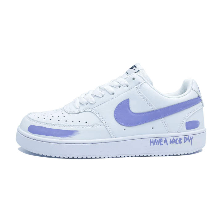 Nike Nike Court Vision Skateboard Shoes Unisex Low Top Light Purple