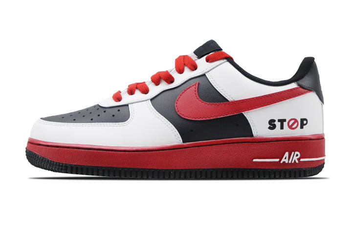 Nike Nike Air Force 1 Forbid Slip Resistant Abrasion Resistant Low top Skateboard Shoes Men's Black Red