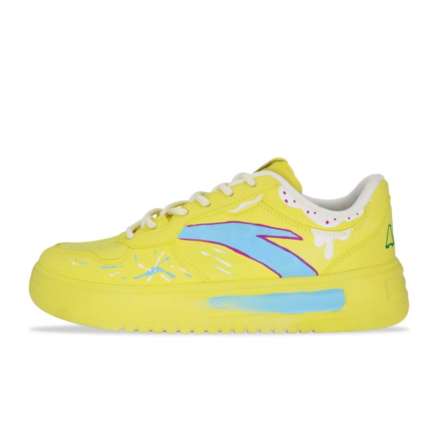 Anta Life Collection Mango Ice Core, Fashion Comfortable, Slip Resistant, Abrasion Resistant, Graffiti Spray Painting