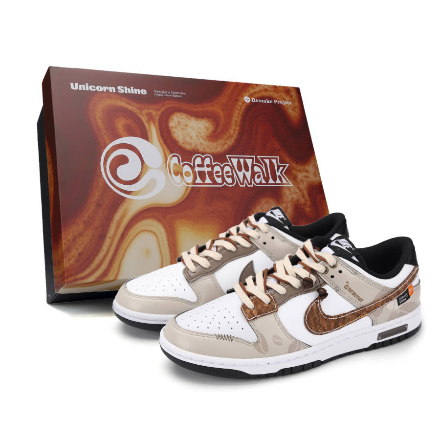 Nike Nike Dunk Caramel Latte Abrasion Resistant Low top Skateboard Shoes Unisex Ecru