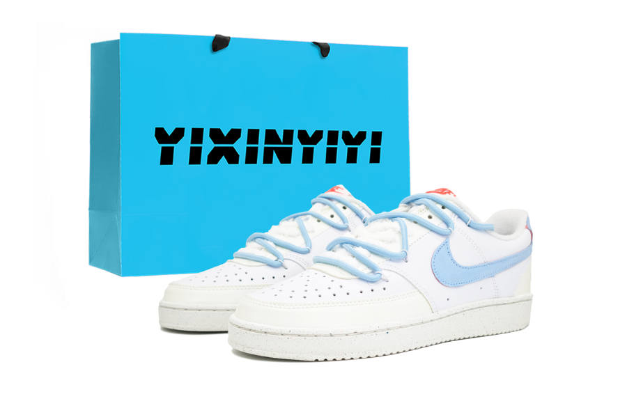 Nike Nike Court Vision LO NN Abrasion Resistant Low top Skateboard Shoes Women's Blue Yellow