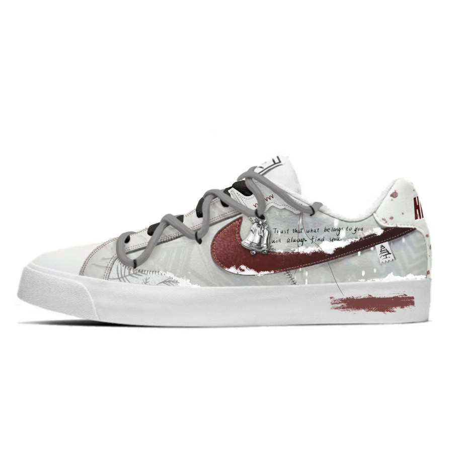 Nike Nike Court Royale Ic77 Christmas Letter Slip Resistant Abrasion Resistant Slip Resistant Abrasion Resistant Low top