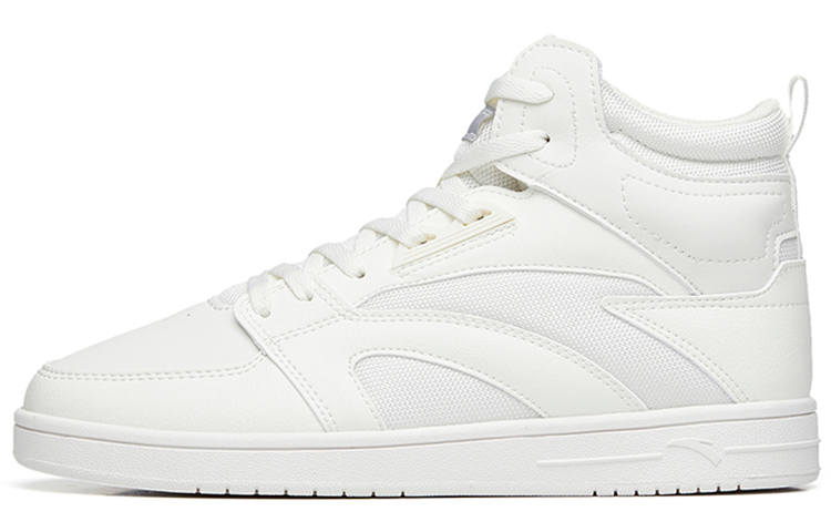 Anta Casual Slip Resistant Cushioning Abrasion Resistant High top Skateboard Shoes Women's White