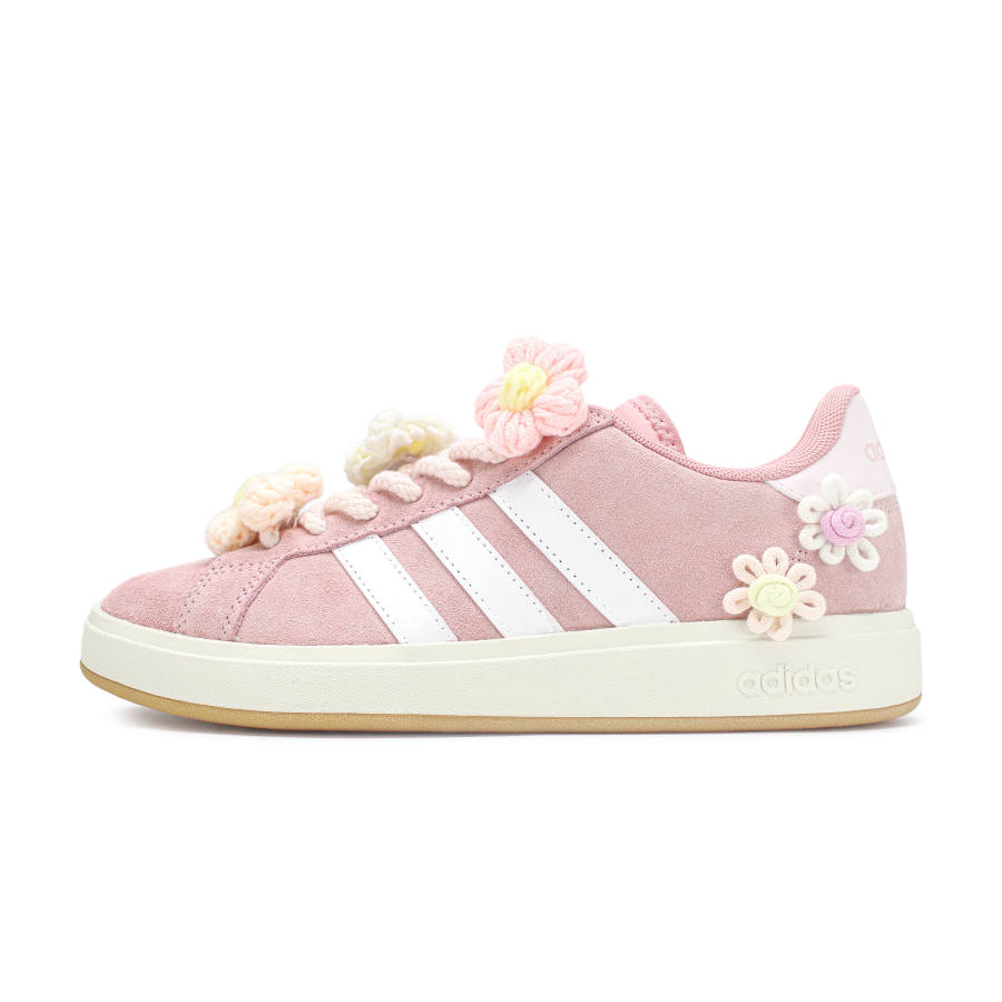 Adidas Adidas GRAND COURT 00s Abrasion Resistant Low top Skateboard Shoes Unisex Pink White