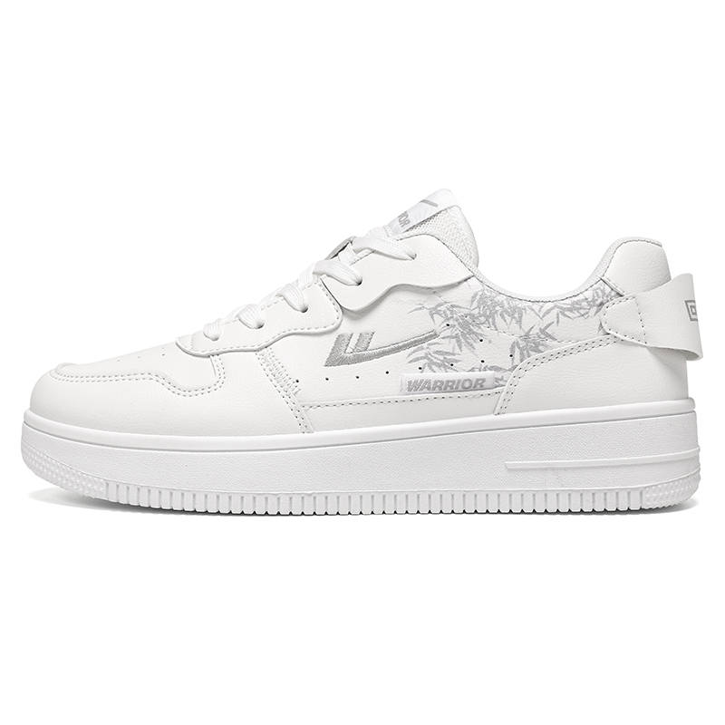 Warrior Classic White Sneakers Abrasion Resistant Height Increasing Low top Skateboard Shoes Unisex