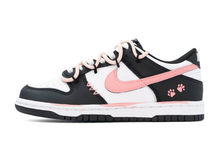 Nike Nike Dunk Abrasion Resistant Low top Skateboard Shoes Women's Black White Pink