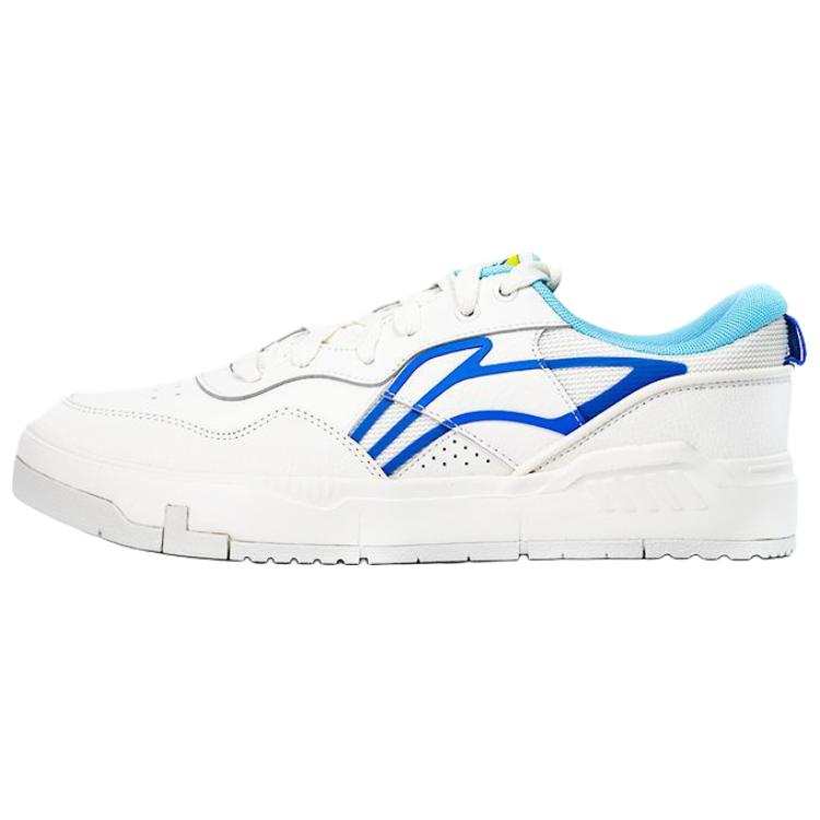 Li-Ning Li Ning Common 80s Coverage Slip Resistant And Abrasion Resistant Low top Skateboard Shoes Men's Champagne White