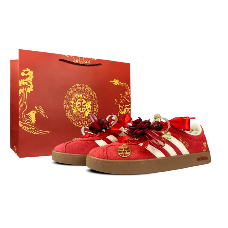 Adidas Adidas Vl Court Classic BNK Auspicious Dragon And Phoenix Low top Skateboard Shoes Women's