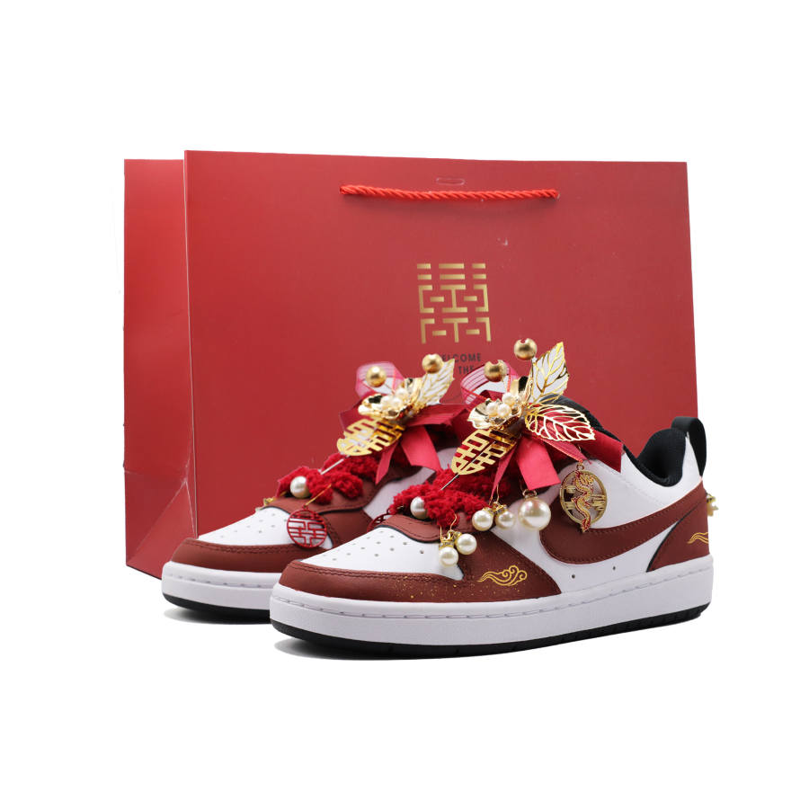 Nike Nike Court Borough GS Shopping Bag, Joyful Essence Abrasion Resistant Low top Skateboard Shoes Women's Red