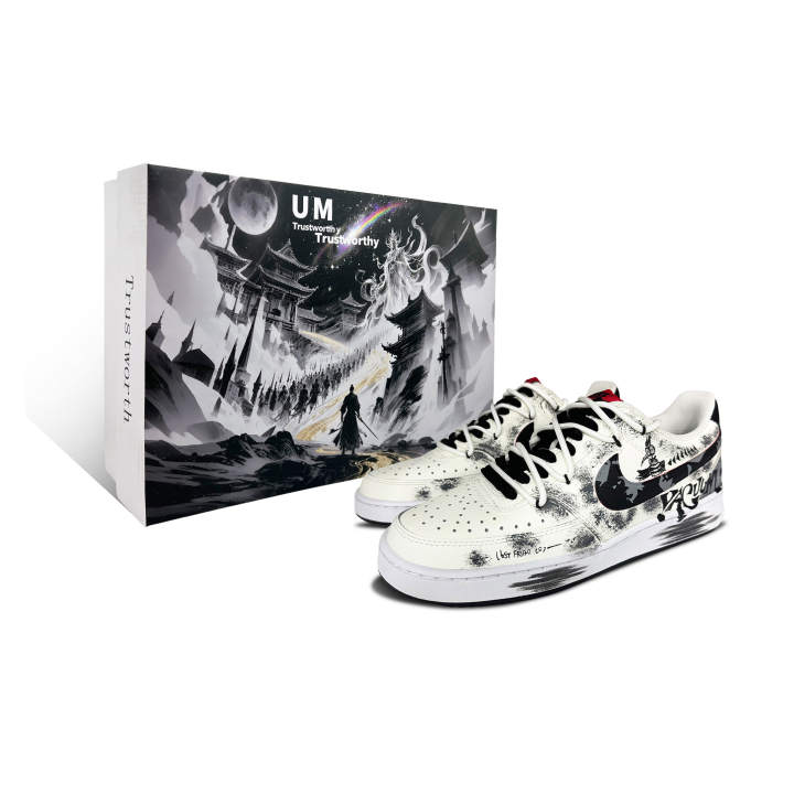 Nike Nike Court Vision 1 Graffiti Fantasy Coverage Low top Skateboard Shoes Men's Black