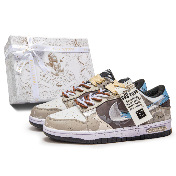 Nike Nike Dunk DA VINCI, Box, Brown Tone Cushioning Abrasion Resistant Balance Cushioning Abrasion Resistant Balance Low top