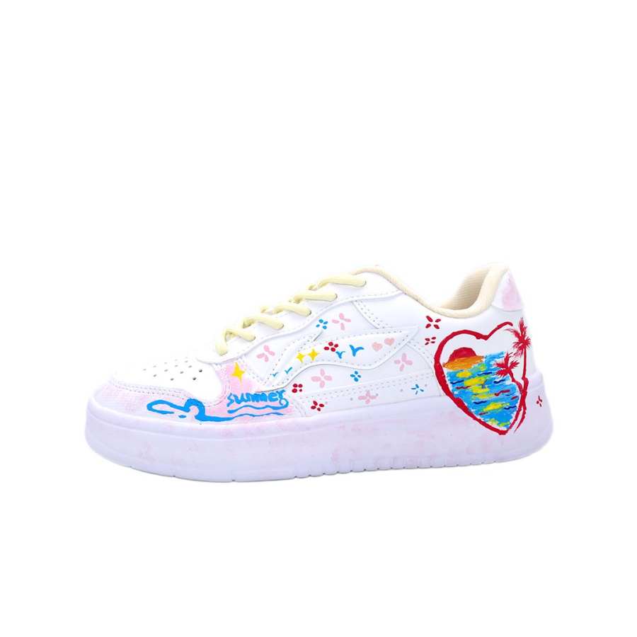 Li-Ning Li Ning Floating Boat Abrasion Resistant Breathable Low top Skateboard Shoes Women's White